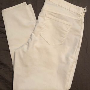 Mid rise white jeans